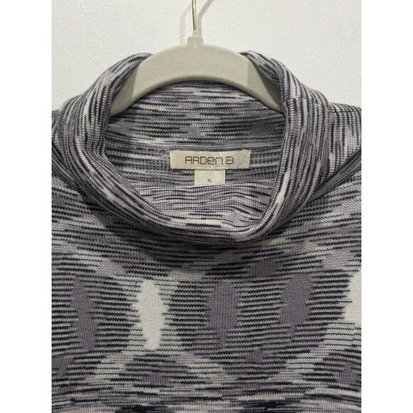 Vintage Arden B Cowl Neck Long Sleeve Abstract Striped Sweater Dress, XL - Picture 2 of 6